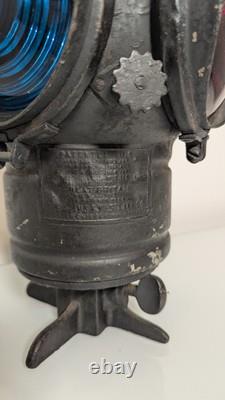 ADLAKE Kerosene Non-Sweating Lamp Chicago Railroad Train Switch Lantern/ Antique
