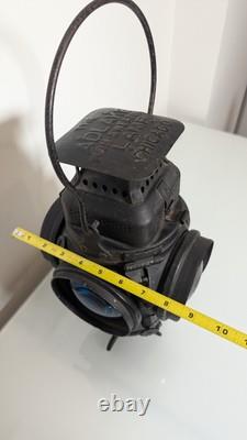 ADLAKE Kerosene Non-Sweating Lamp Chicago Railroad Train Switch Lantern/ Antique