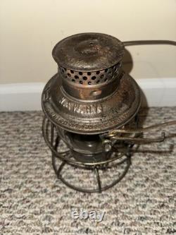 ADLAKE NORFOLK & WESTERN RAILWAY(N. &W. Ry) RAILROAD LANTERN WithEMB. (N&W) GLOBE
