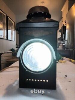 ADLAKE No. 22 RAILWAY ROAD LAMP L. M. S CIRCA 1900 HEAVY DUTY STEEL BODY (5.75 KG)