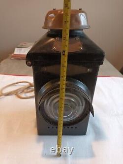 ADLAKE No. 22 RAILWAY ROAD LAMP L. M. S CIRCA 1900 HEAVY DUTY STEEL BODY (5.75 KG)