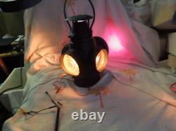 ADLAKE Non-Sweating Chicago Railroad Train Switch Lamp SANTA FE RR Rare Electric