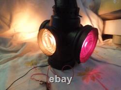 ADLAKE Non-Sweating Chicago Railroad Train Switch Lamp SANTA FE RR Rare Electric