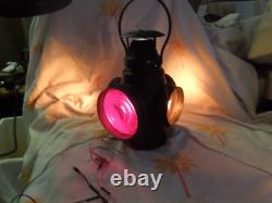 ADLAKE Non-Sweating Chicago Railroad Train Switch Lamp SANTA FE RR Rare Electric