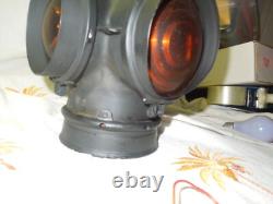 ADLAKE Non-Sweating Chicago Railroad Train Switch Lamp SANTA FE RR Rare Electric