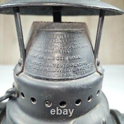 ADLAKE Non-Sweating Lamp Chicago Railroad Train Switch Lantern Antique Red/Blue