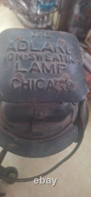 ADLAKE Non-Sweating Lamp Chicago Railroad Train Switch Lantern Red Blue