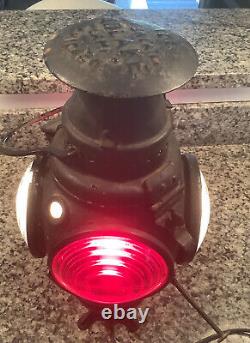 ADLAKE Non Sweating Lamp Chicago Railroad Train Switch Signal Lantern Electric