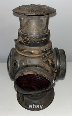 ADLAKE Non-Sweating Switch Signal RAILROAD Train Lamp Or Lantern Glass Lenses