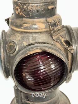 ADLAKE Non-Sweating Switch Signal RAILROAD Train Lamp Or Lantern Glass Lenses