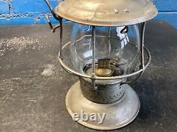 ADLAKE RELIABLE (G. T. Ry) GRAND TRUNK RAILWAY BELLBOTTOM RAILROAD LANTERN WithGLOBE