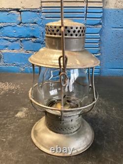 ADLAKE RELIABLE (G. T. Ry) GRAND TRUNK RAILWAY BELLBOTTOM RAILROAD LANTERN WithGLOBE