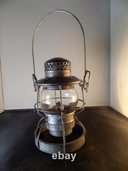 ADLAKE SWITCHMAN'S LANTERN LEHIGH VALLEY RAILROAD WithWEIGHTED BASE & CLEAR GLOBE