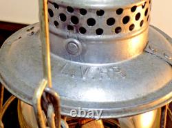 ADLAKE SWITCHMAN'S LANTERN LEHIGH VALLEY RAILROAD WithWEIGHTED BASE & CLEAR GLOBE