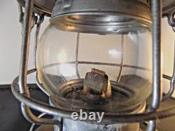ADLAKE SWITCHMAN'S LANTERN LEHIGH VALLEY RAILROAD WithWEIGHTED BASE & CLEAR GLOBE