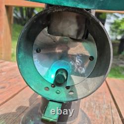 ANTIQUE 1920s Oxweld Model A Carbide Railroad Lamp GREEN LENS Stamped ID