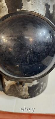 ANTIQUE HL Piper Montreal CNR Railway Railroad Caboose Oil Lantern Amber Blue