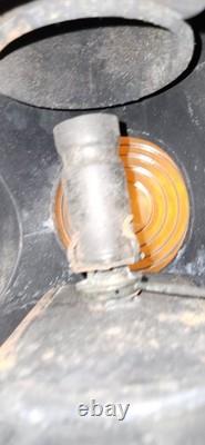 ANTIQUE HL Piper Montreal CNR Railway Railroad Caboose Oil Lantern Amber Blue