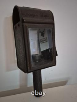 ANTIQUE RAILWAY Lantern Candle Lamp Phillips Fiveway Patent