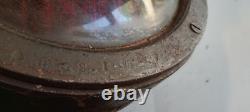 ANTIQUE Red Stop GENERAL Railway Crossing Signal Lamp light Tool Clean Lens