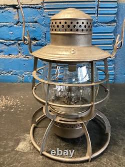 ARMSPEAR MFG 1889 RAILROAD LANTERN WithEMBOSSED SOUTHERN Ry GLOBE & UNUSUAL BURNER