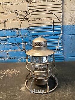ARMSPEAR MFG 1889 RAILROAD LANTERN WithEMBOSSED SOUTHERN Ry GLOBE & UNUSUAL BURNER