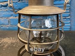 ARMSPEAR MFG 1889 RAILROAD LANTERN WithEMBOSSED SOUTHERN Ry GLOBE & UNUSUAL BURNER