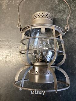 ARMSPEAR MFG 1889 RAILROAD LANTERN WithEMBOSSED SOUTHERN Ry GLOBE & UNUSUAL BURNER