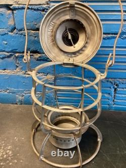 ARMSPEAR PHILADELPHIA & READING RAILROAD LANTERN WithEMBOSSED P. &R. Ry RED GLOBE