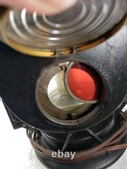 ATQ Dietz Trackwalker Kerosene Railroad Lantern w Rear Red A
