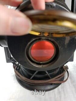 ATQ Dietz Trackwalker Kerosene Railroad Lantern w Rear Red A