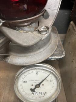 Acme Inspection Lamp PRR Pennsylvania Railroad RR Oil Lantern Lamp Red Globe