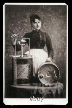 Adams & Westlake 1890 Oil Hurricane Lamp Railroad Advertising Photo Rare Antique