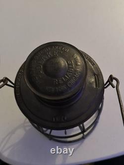 Adams & Westlake A&W Railroad Lantern with Clear Glass Globe & Wire Cage