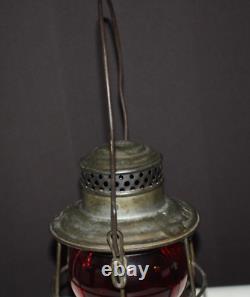 Adams & Westlake Co. Railroad Lantern Red Globe Adlake Kero 3-41 1921-1923