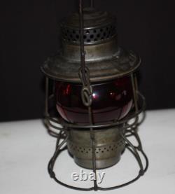 Adams & Westlake Co. Railroad Lantern Red Globe Adlake Kero 3-41 1921-1923