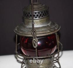 Adams & Westlake Co. Railroad Lantern Red Globe Adlake Kero 3-41 1921-1923