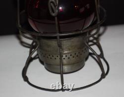 Adams & Westlake Co. Railroad Lantern Red Globe Adlake Kero 3-41 1921-1923