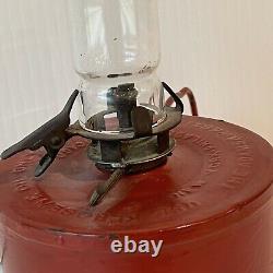 Adams Westlake Fount Kerosene Burner Pyrex Chimney Railroad Switch Lamp Vintage
