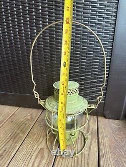 Adams & Westlake Southern Pacific Railroad Train Lamp Adlake Yellow Globe-READ