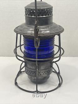 Adams and Westlake PRR Pennsylvania Railroad Lantern Blue Globe 1921-1923