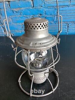 Adlake#100 Ny. Nh&h. Rr Newyork Newhaven & Hartford Railroad Lantern /etched Globe