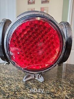 Adlake 4-Way Railroad REFLEX Switch Lamp Corning Glass Lenses 85857 Base