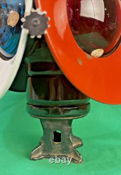 Adlake-Chicago Pennsylvania RR Non-Sweating Railroad Kerosene 4-way Signal Lamp