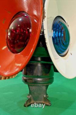 Adlake-Chicago Pennsylvania RR Non-Sweating Railroad Kerosene 4-way Signal Lamp