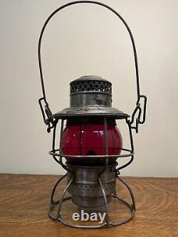 Adlake Embossed Southern Railway Railroad Lantern Red Globe 1925
