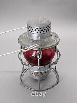 Adlake Kero Soo Line Railroad Lantern with Red Globe