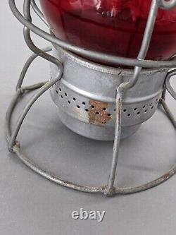 Adlake Kero Soo Line Railroad Lantern with Red Globe