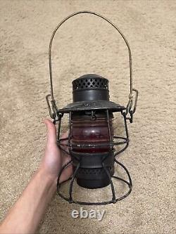 Adlake Kero Southern Ry Railroad Lantern Red Globe Complete