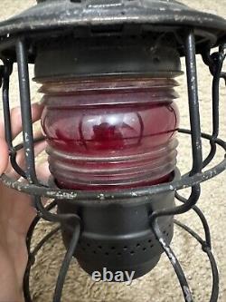 Adlake Kero Southern Ry Railroad Lantern Red Globe Complete